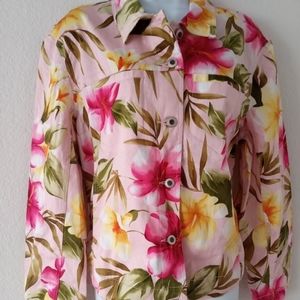 Caribbean Joe floral jacket
